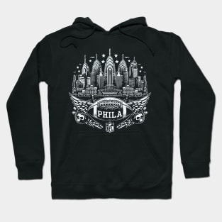 Phila Football Skyline Fan Hoodie